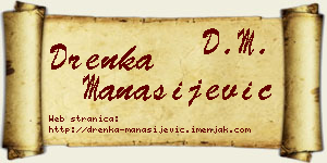 Drenka Manasijević vizit kartica
